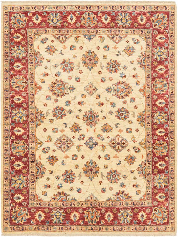5' 3 x 6' 10 Hand Knotted Peshawar Ziegler Rug