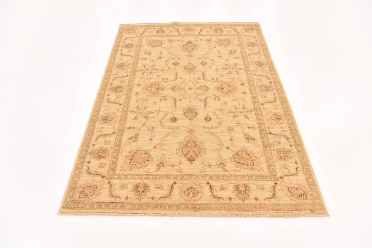 Detail image of 4' x 6' Hand Knotted Peshawar Ziegler Rug