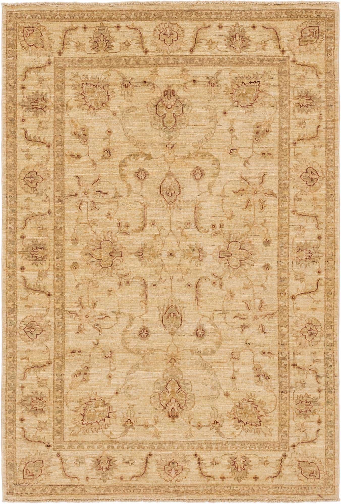 4' x 6' Hand Knotted Peshawar Ziegler Rug