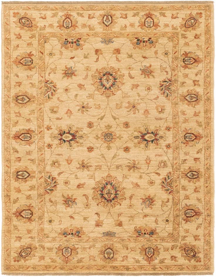 Detail image of 4' x 6' Hand Knotted Peshawar Ziegler Rug