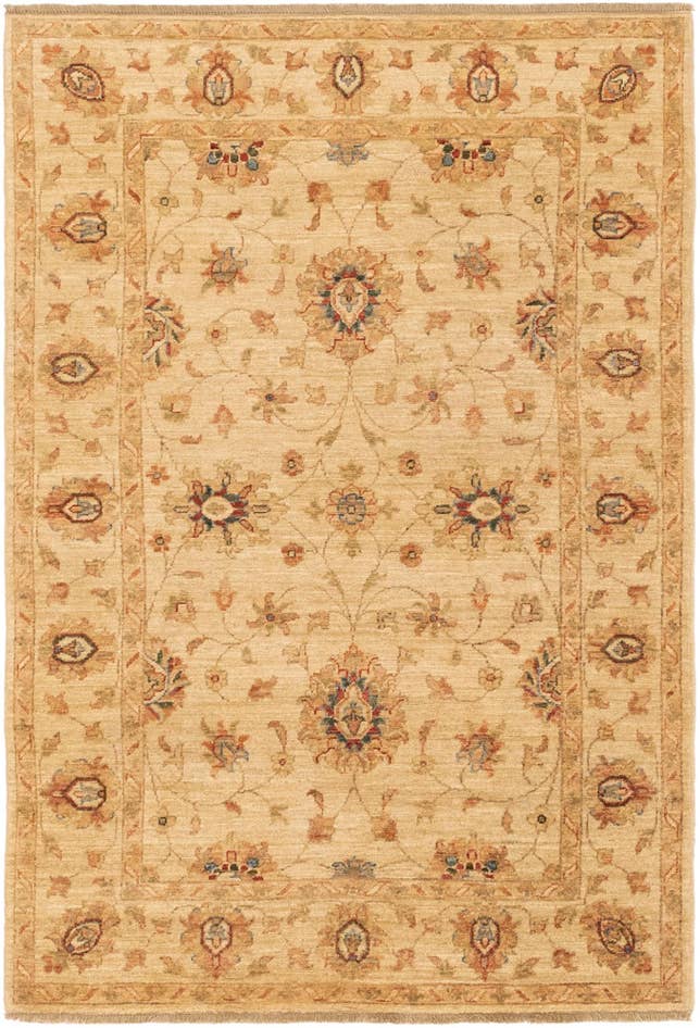 Detail image of 4' x 6' Hand Knotted Peshawar Ziegler Rug