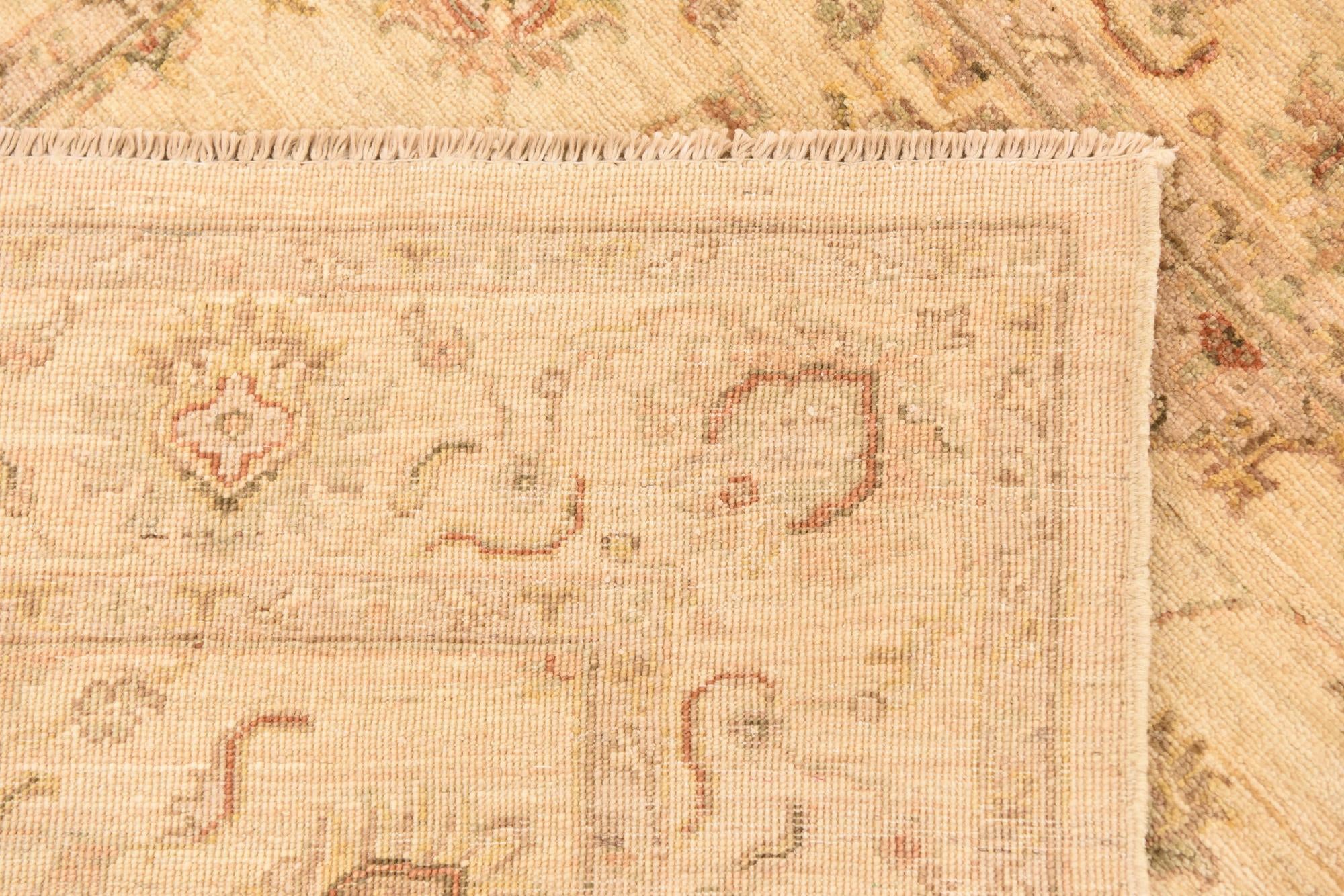 4' 1 x 6' Hand Knotted Peshawar Ziegler Rug