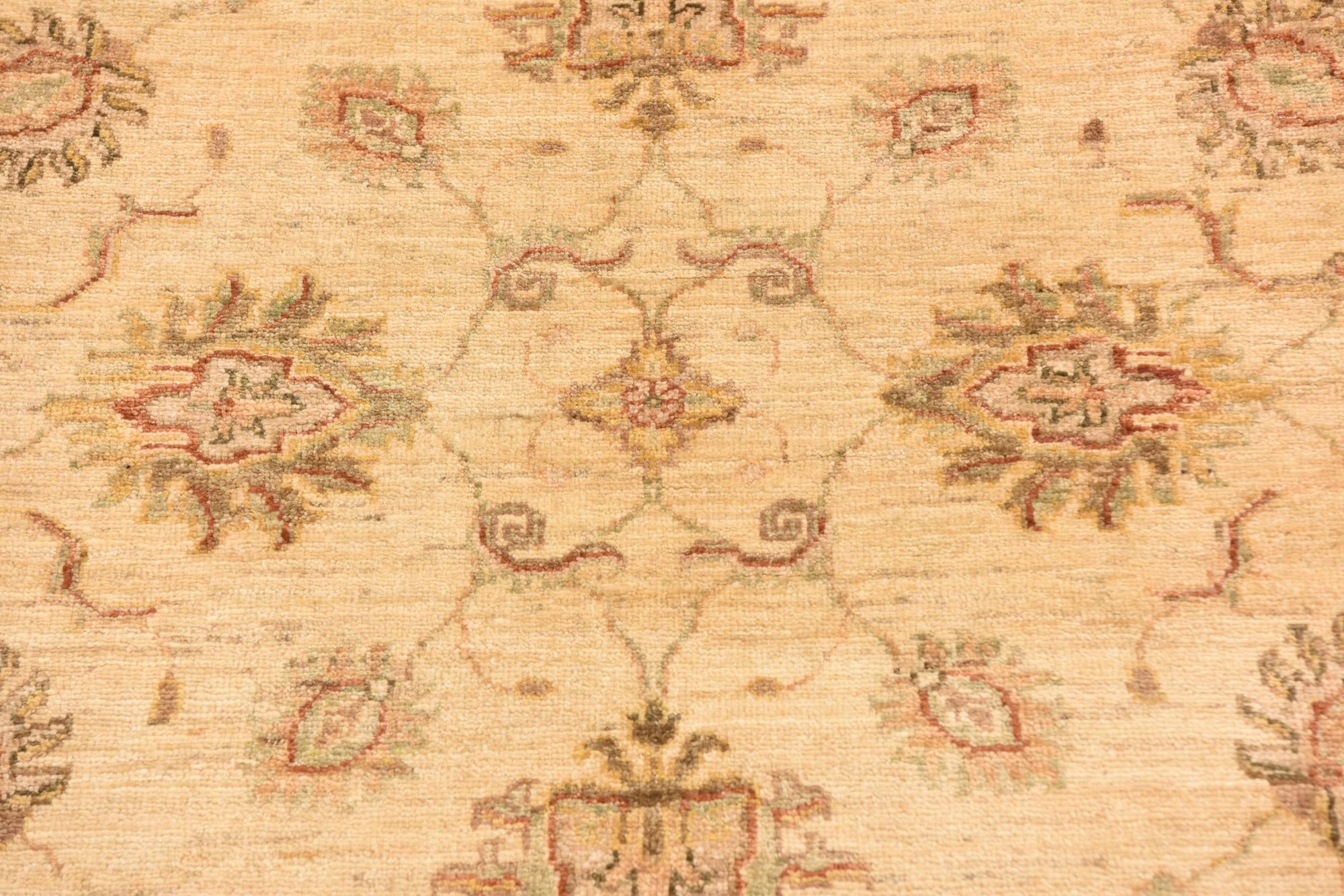 4' 1 x 6' Hand Knotted Peshawar Ziegler Rug