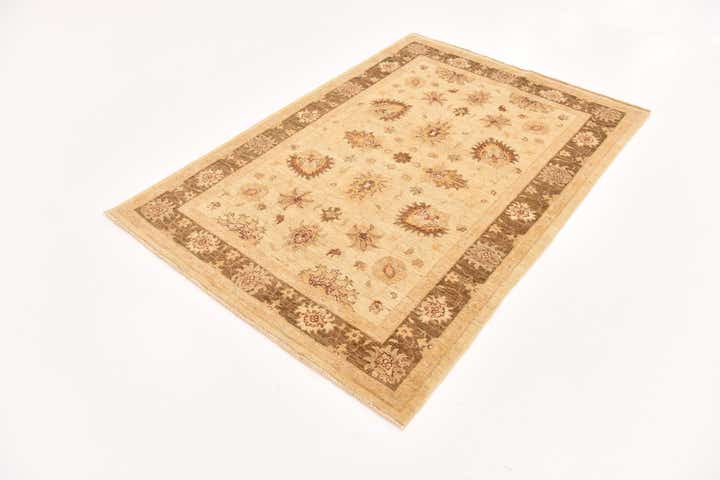 4' x 5' 8 Hand Knotted Peshawar Ziegler Rug