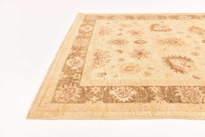 4' x 5' 8 Hand Knotted Peshawar Ziegler Rug