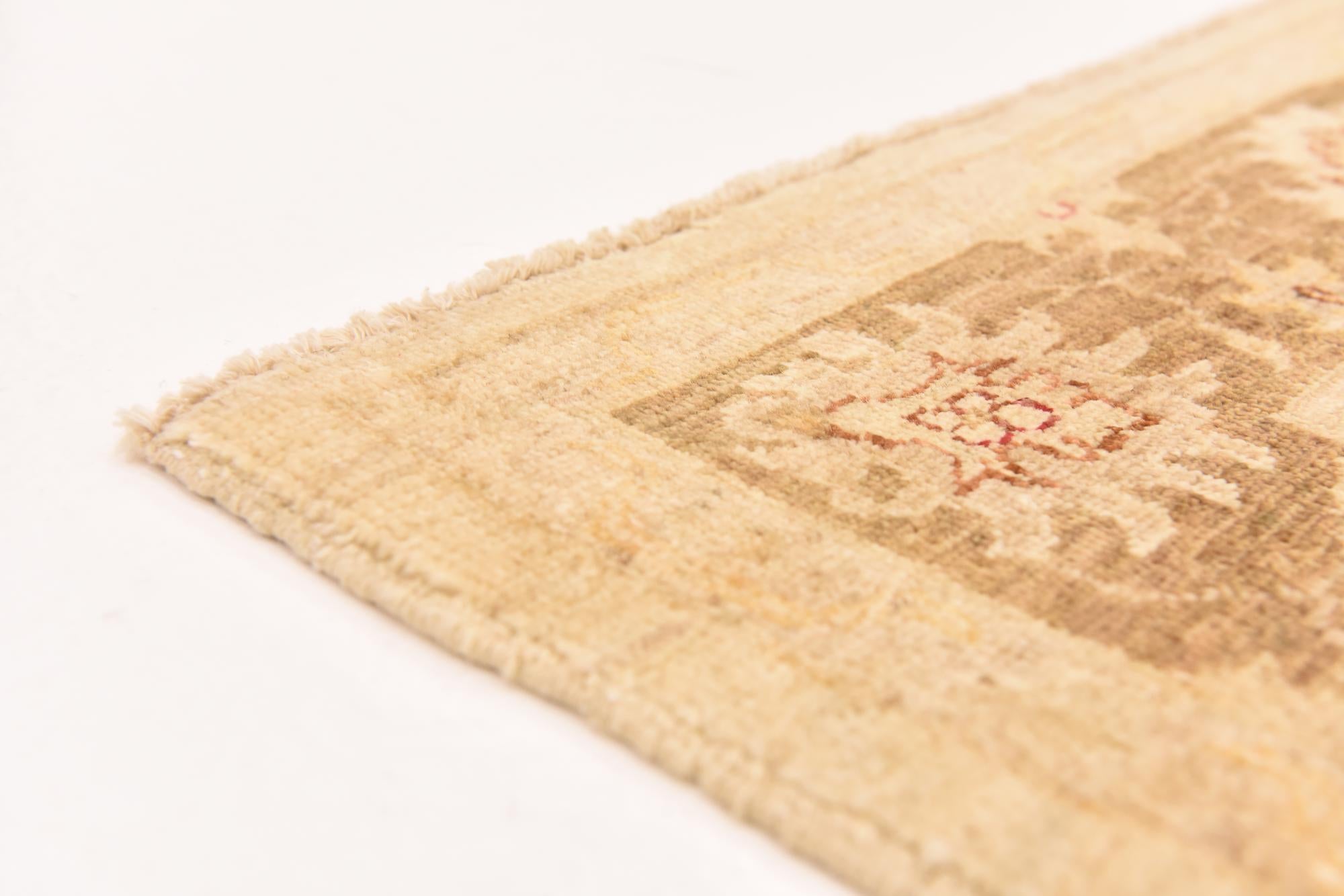 4' x 5' 8 Hand Knotted Peshawar Ziegler Rug