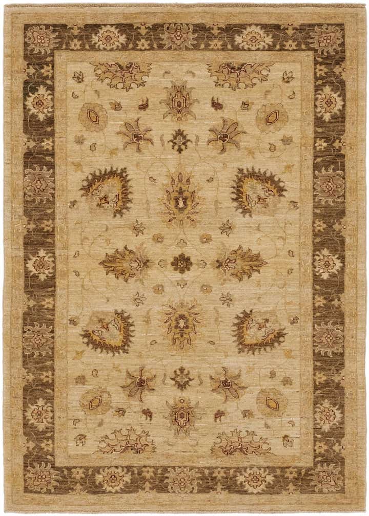 4' x 5' 8 Hand Knotted Peshawar Ziegler Rug