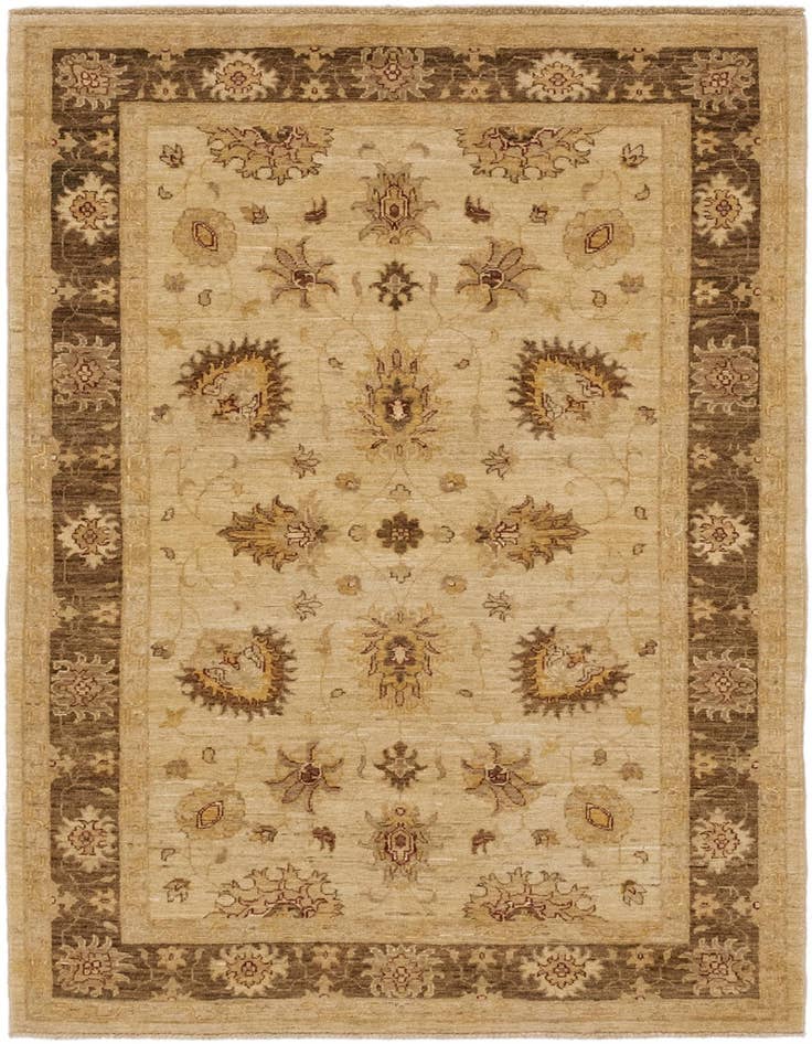 Detail image of 4' x 5' 8 Hand Knotted Peshawar Ziegler Rug