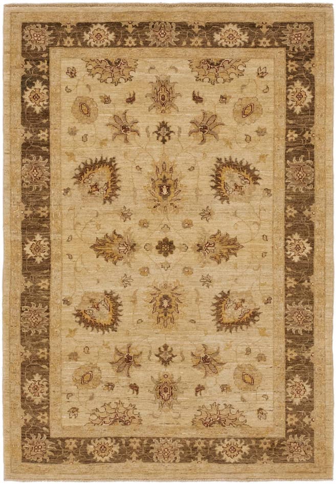 Detail image of 4' x 5' 8 Hand Knotted Peshawar Ziegler Rug