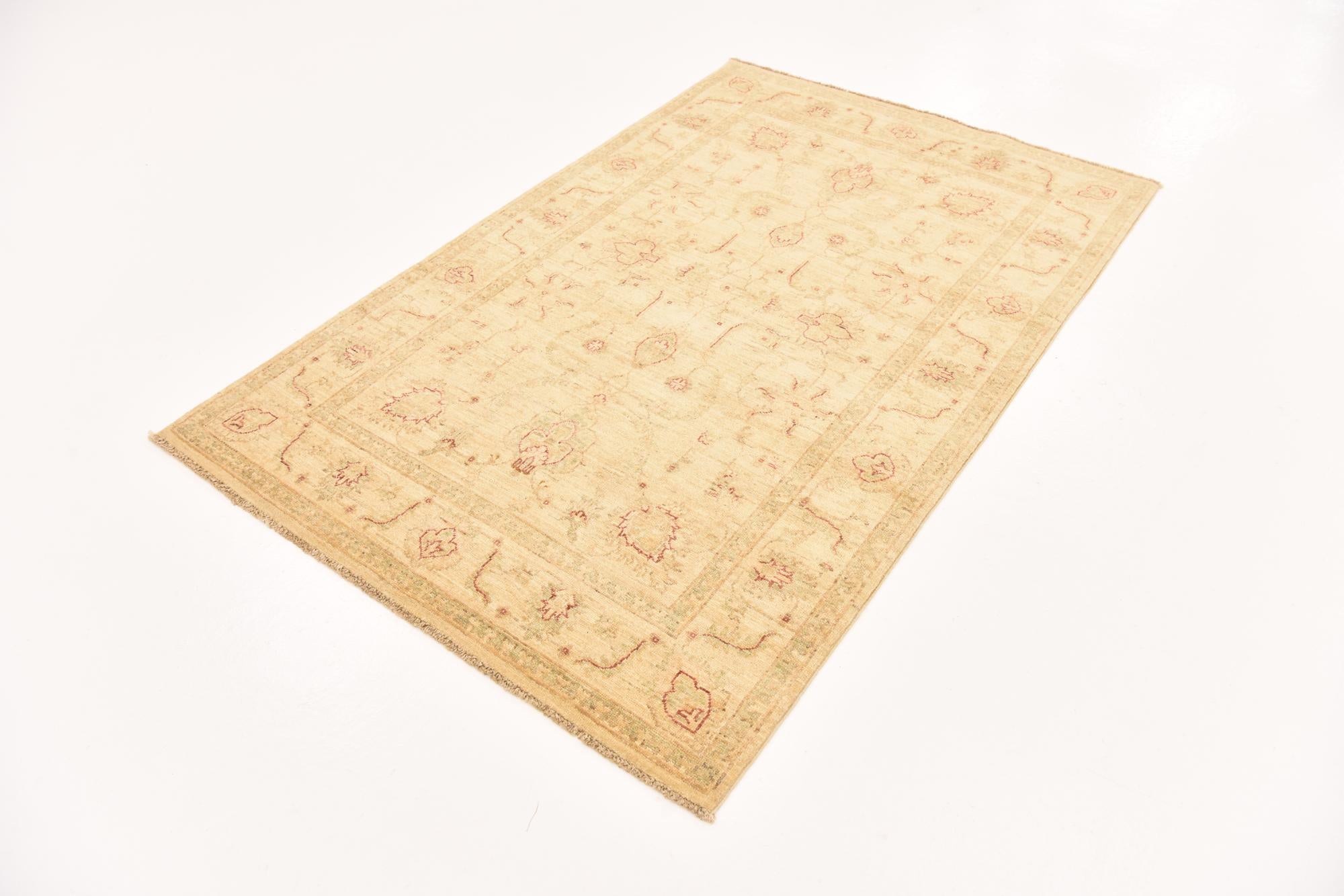 120cm x 190cm Hand Knotted Peshawar Ziegler Rug