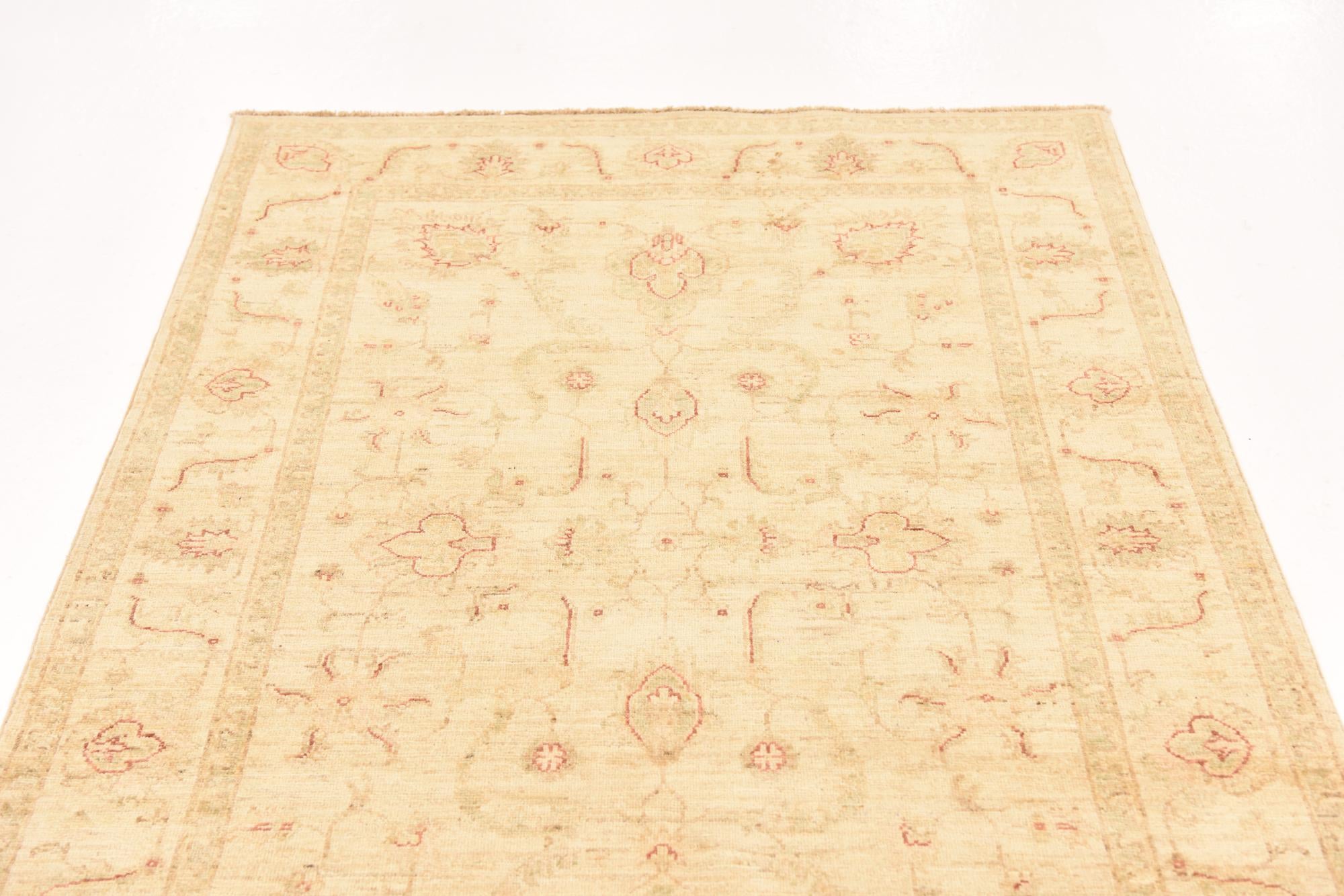 120cm x 190cm Hand Knotted Peshawar Ziegler Rug