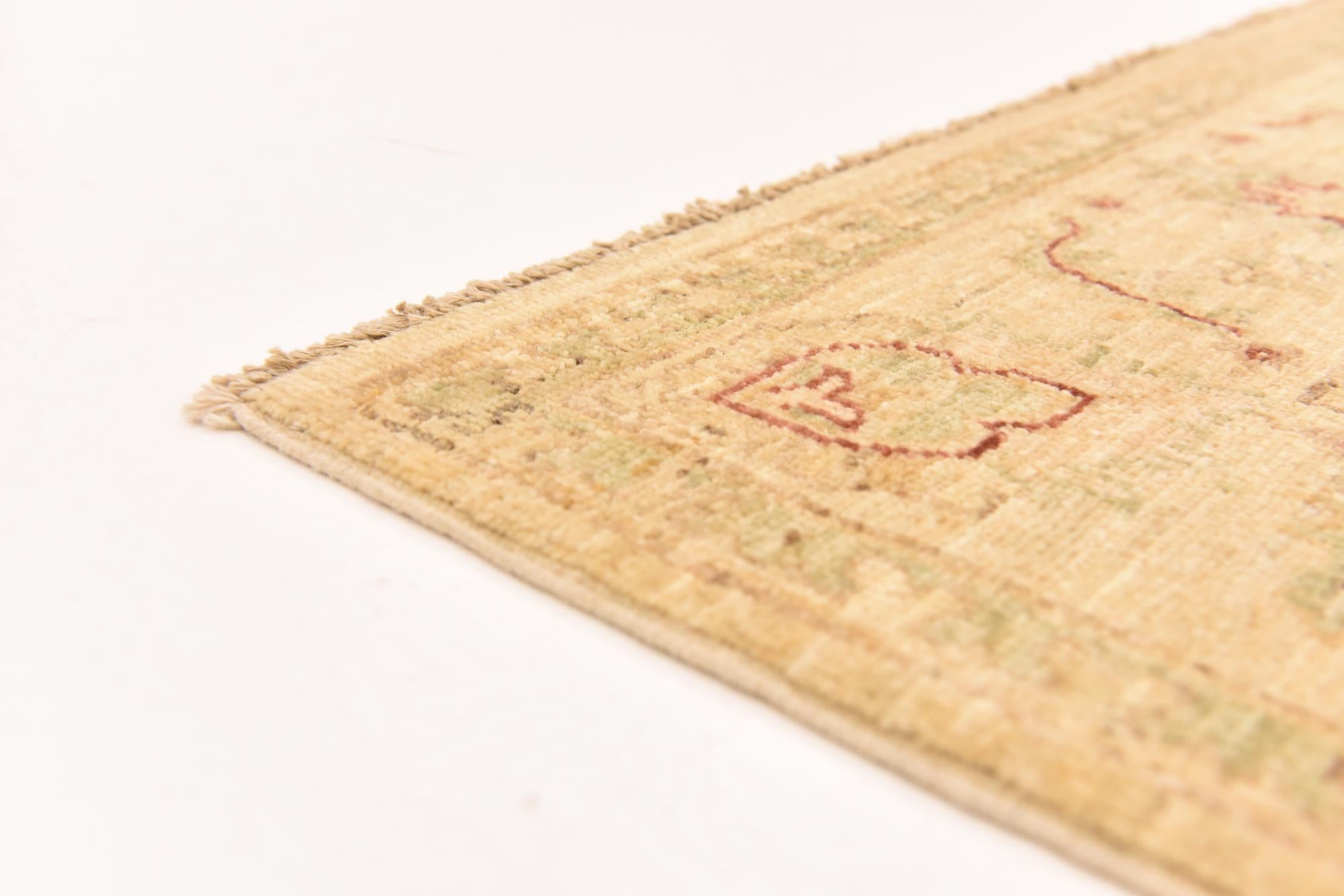 120cm x 190cm Hand Knotted Peshawar Ziegler Rug