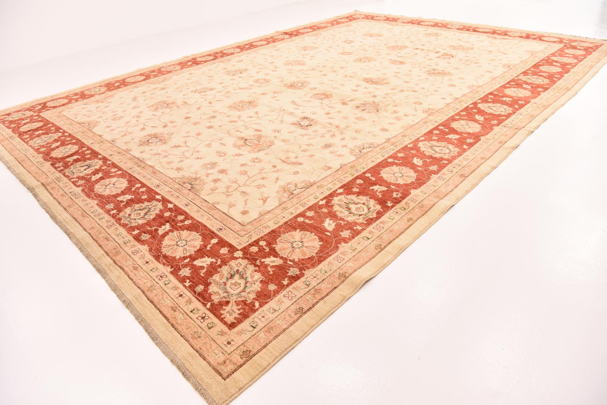 13' x 19' 1 Hand Knotted Peshawar Ziegler Rug