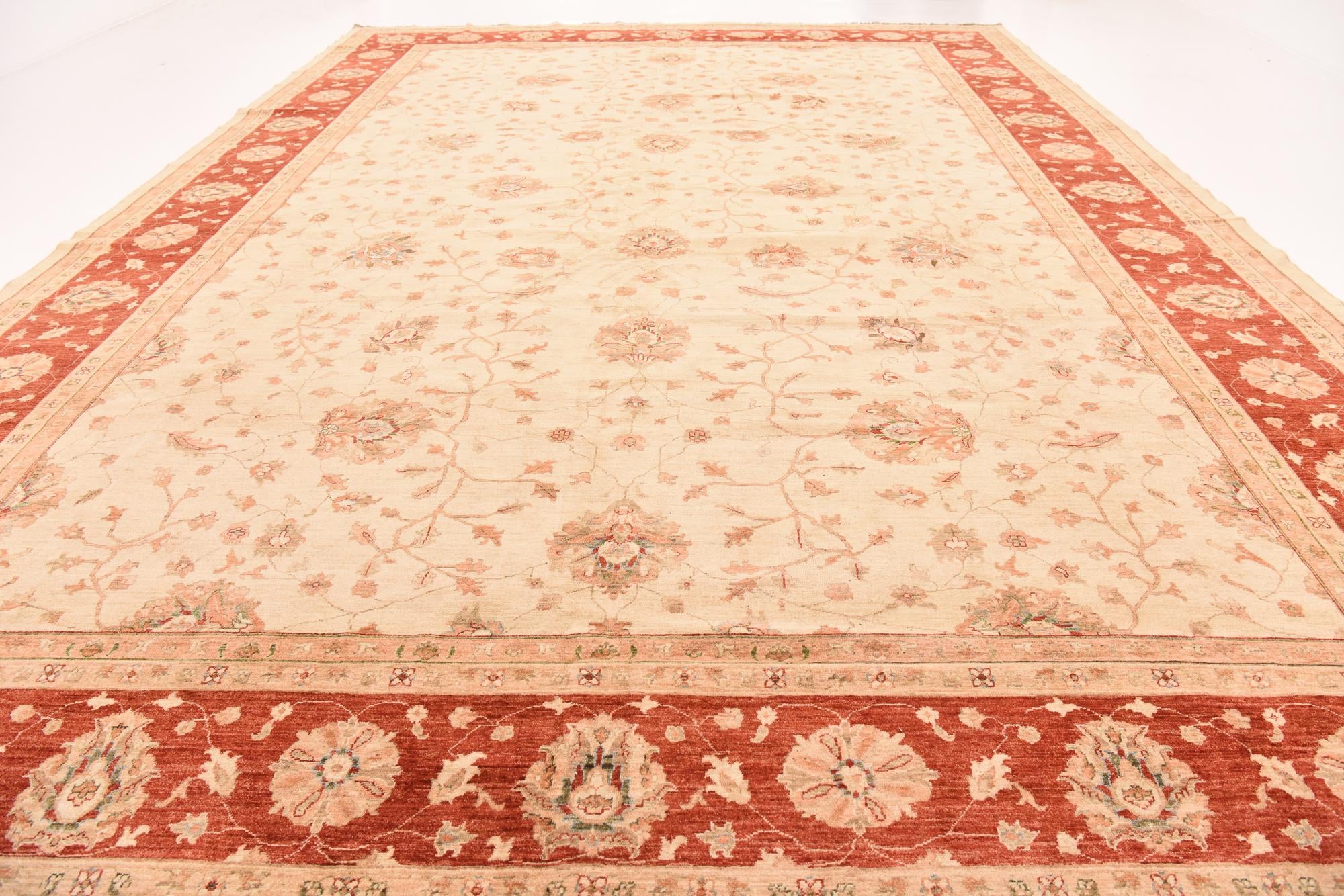 13' x 19' 1 Hand Knotted Peshawar Ziegler Rug