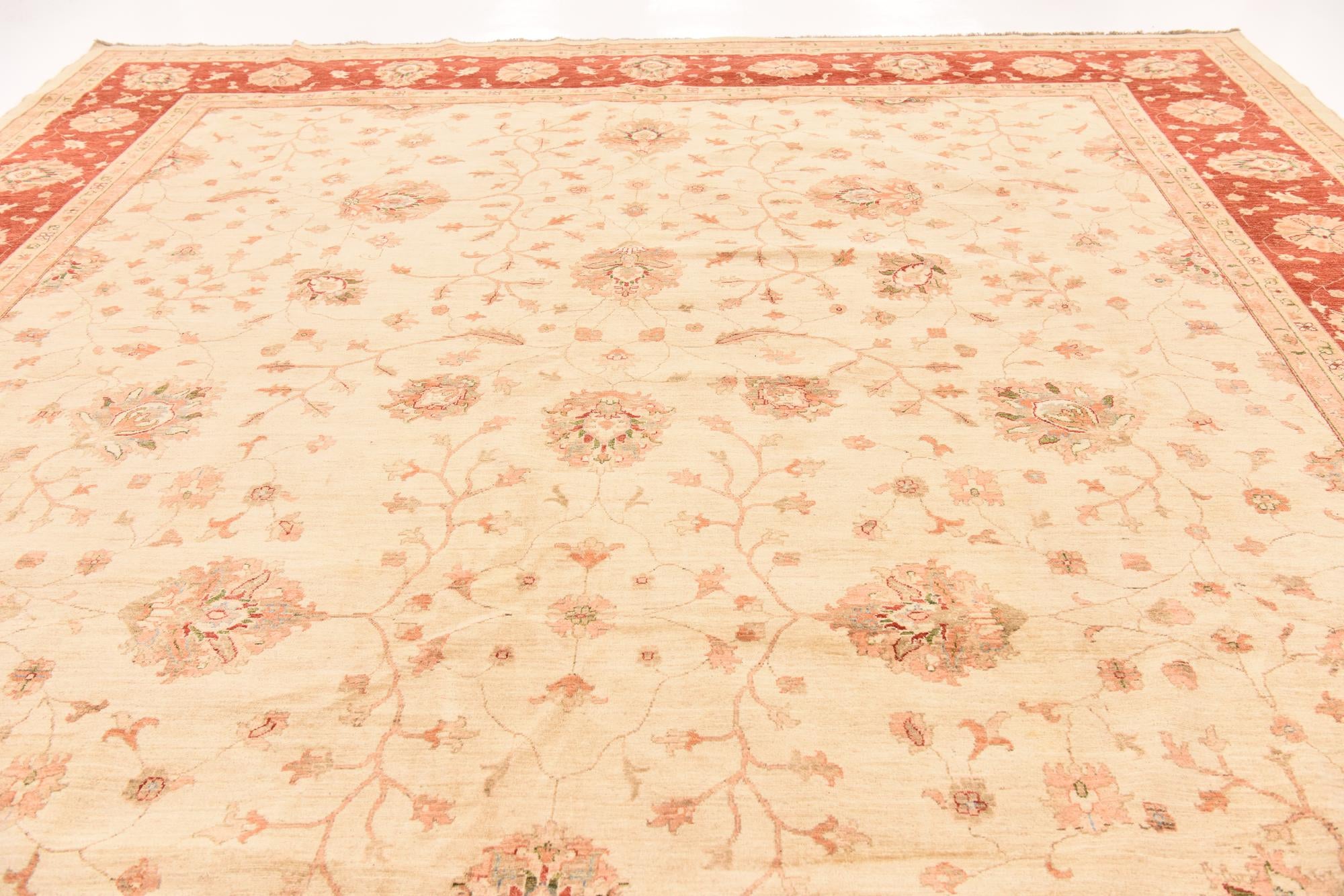 13' x 19' 1 Hand Knotted Peshawar Ziegler Rug