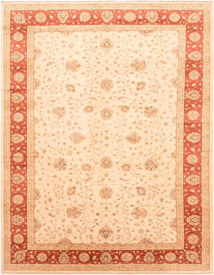 Detail image of 13' x 19' 1 Hand Knotted Peshawar Ziegler Rug