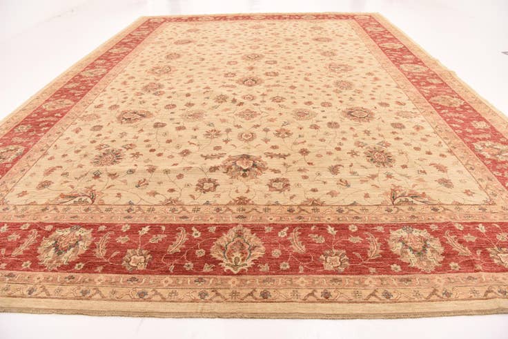 Detail image of 13' 2 x 17' 8 Hand Knotted Peshawar Ziegler Rug