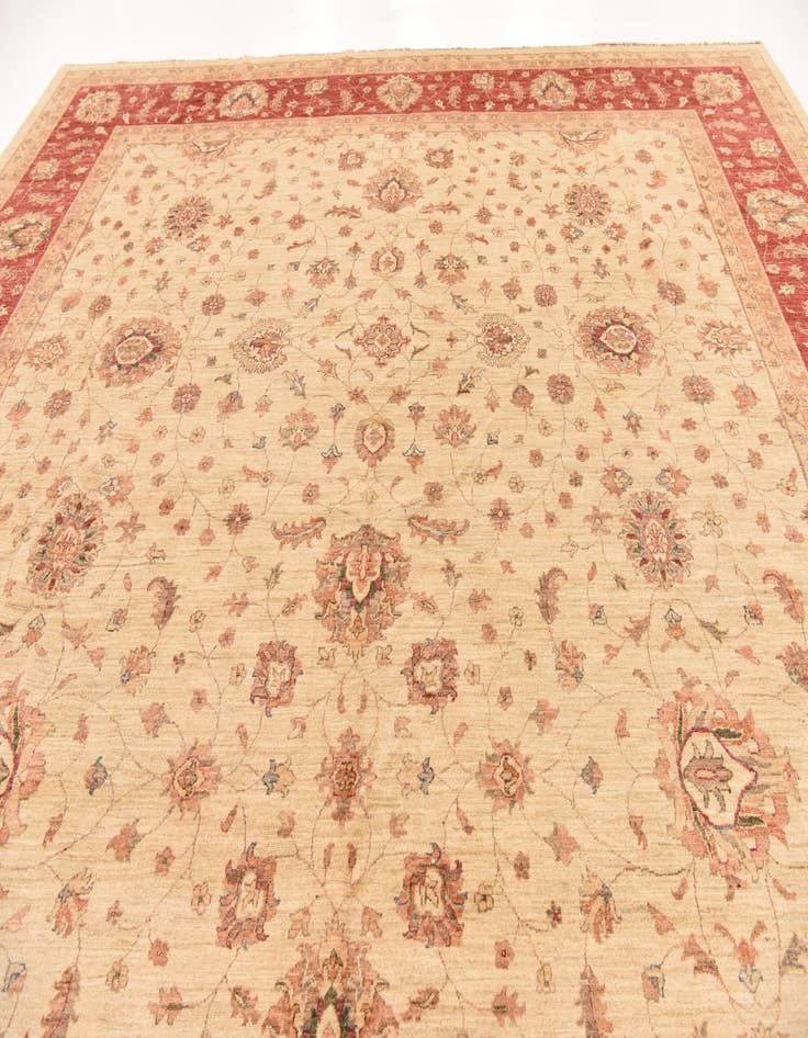 Detail image of 13' 2 x 17' 8  Hand Knotted Peshawar Ziegler Rug