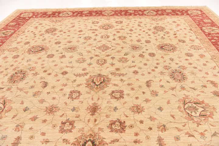 13' 2 x 17' 8 Hand Knotted Peshawar Ziegler Rug