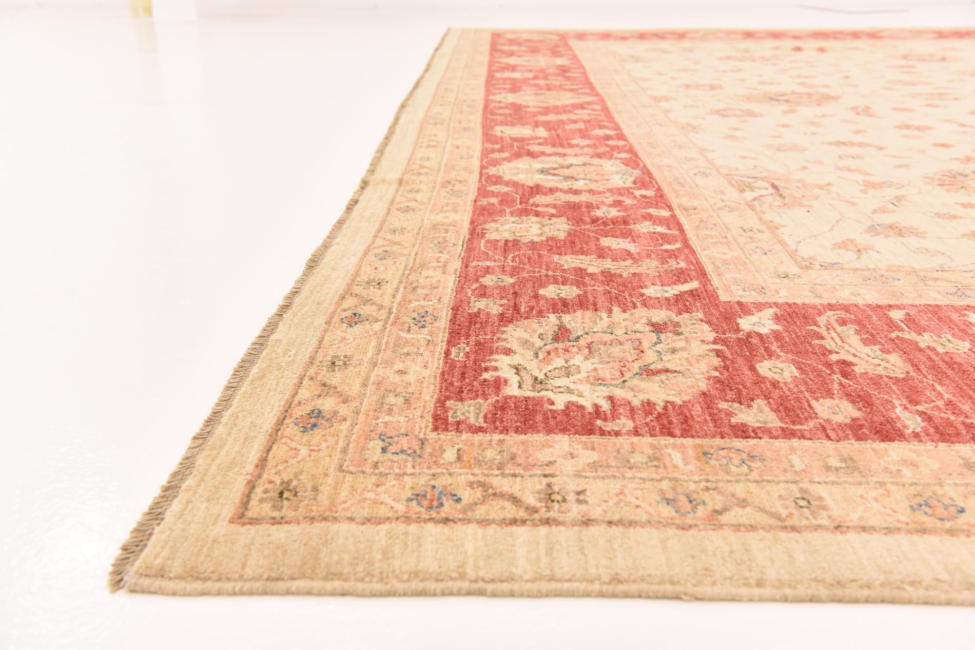 13' 2 x 17' 8 Hand Knotted Peshawar Ziegler Rug