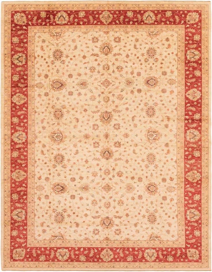 Detail image of 13' 2 x 17' 8 Hand Knotted Peshawar Ziegler Rug