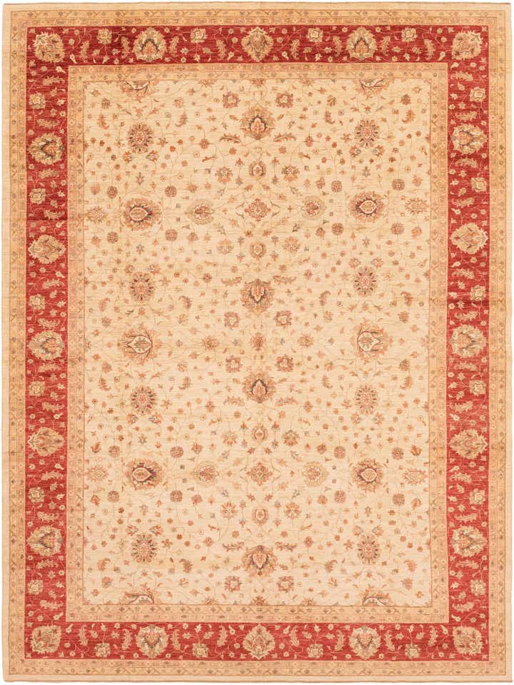 13' 2 x 17' 8 Hand Knotted Peshawar Ziegler Rug
