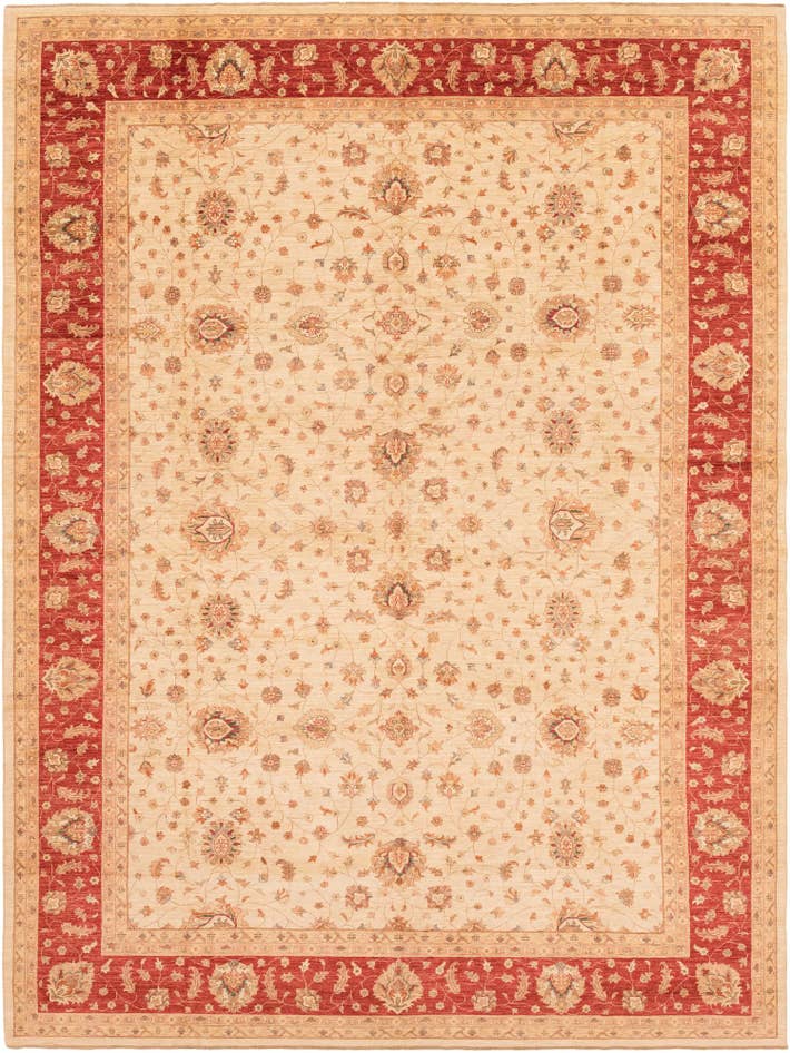 Detail image of 13' 2 x 17' 8 Hand Knotted Peshawar Ziegler Rug
