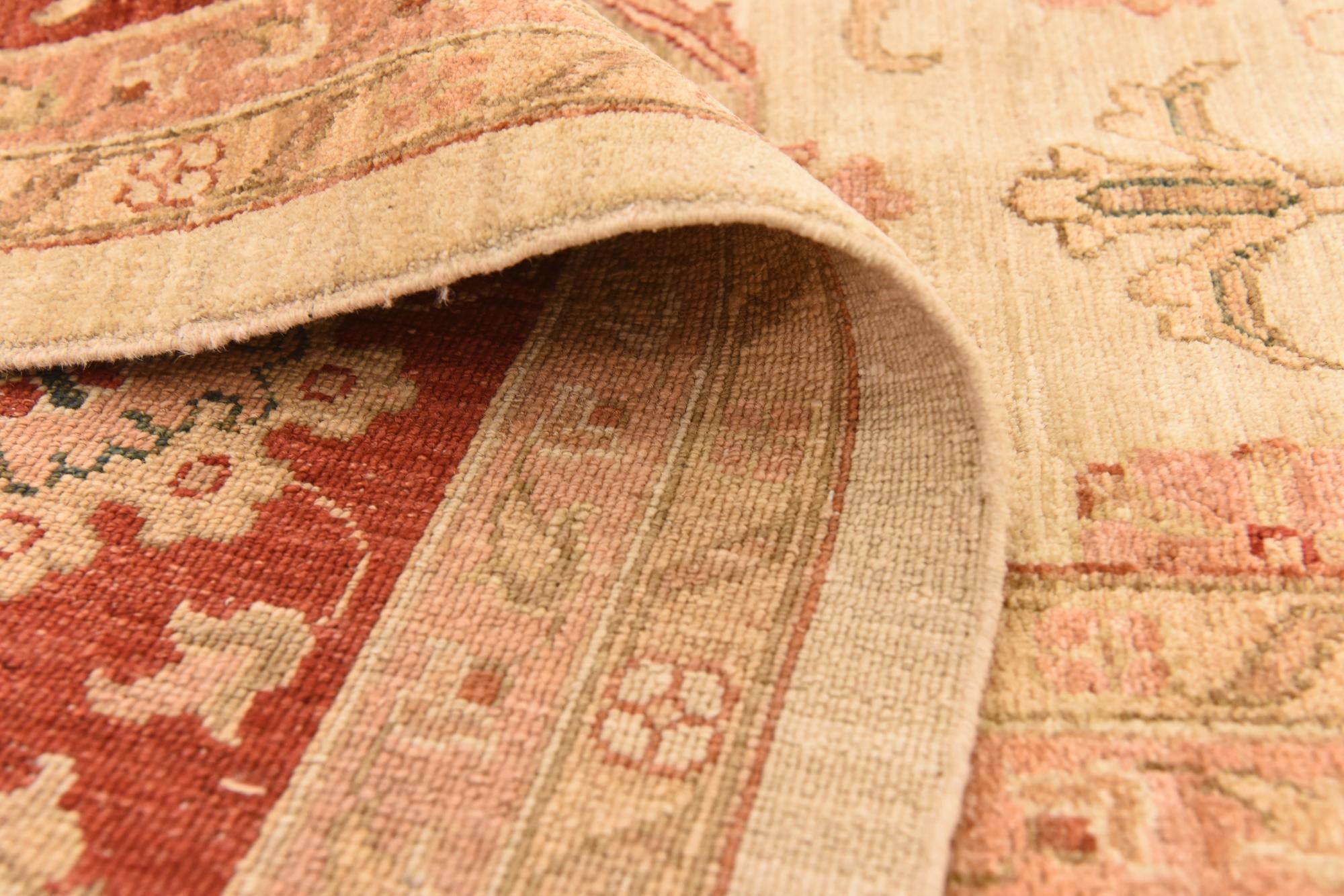9' 9 x 12' 9 Hand Knotted Peshawar Ziegler Rug