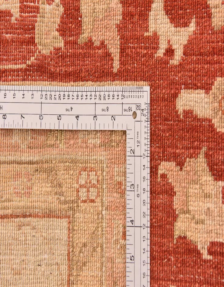 Detail image of 9' 9 x 12' 9  Hand Knotted Peshawar Ziegler Rug