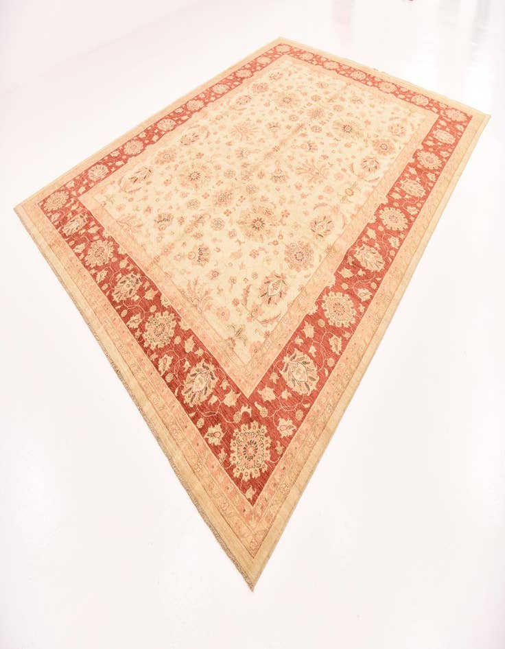 Detail image of 9' 9 x 12' 9  Hand Knotted Peshawar Ziegler Rug