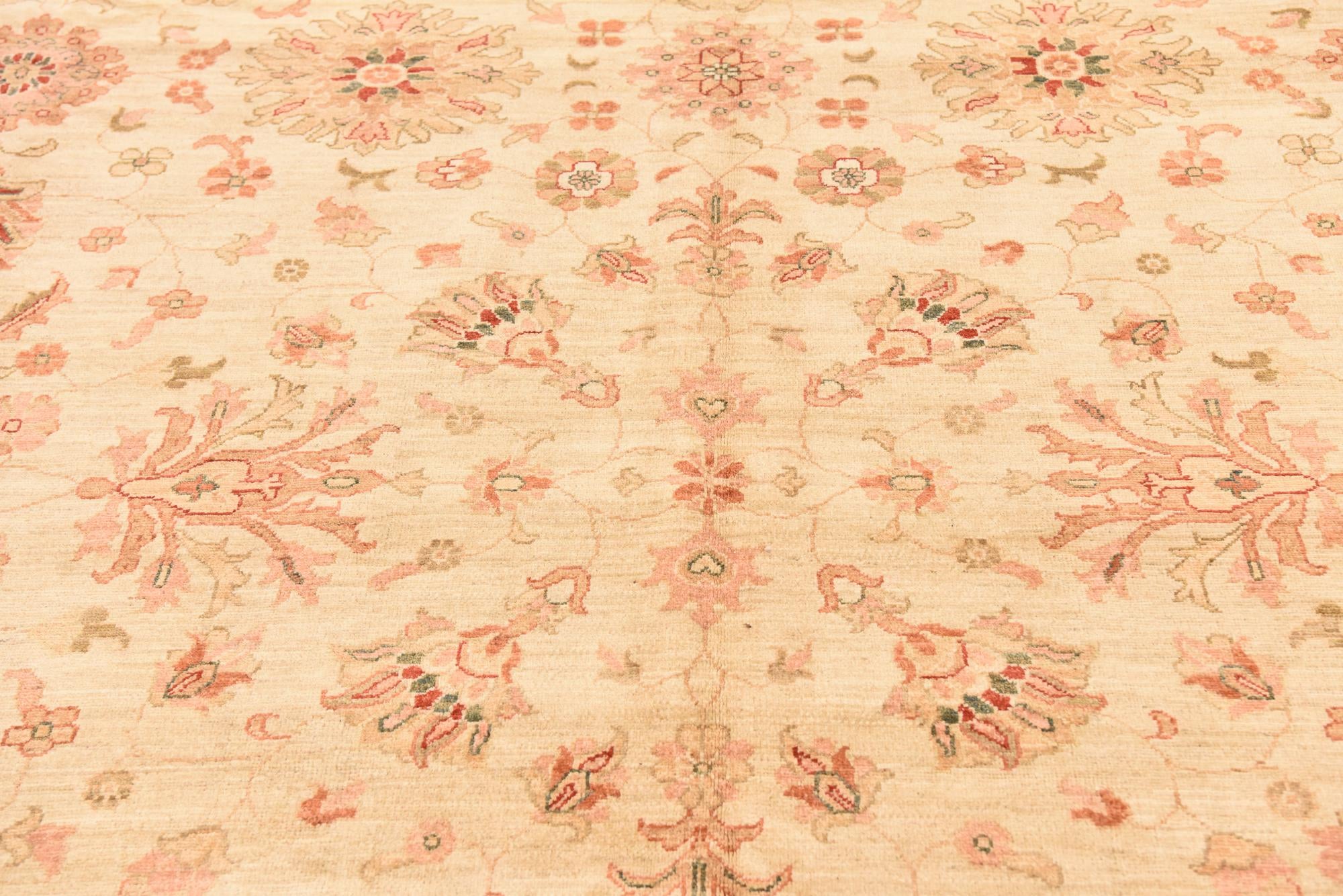 9' 9 x 12' 9 Hand Knotted Peshawar Ziegler Rug