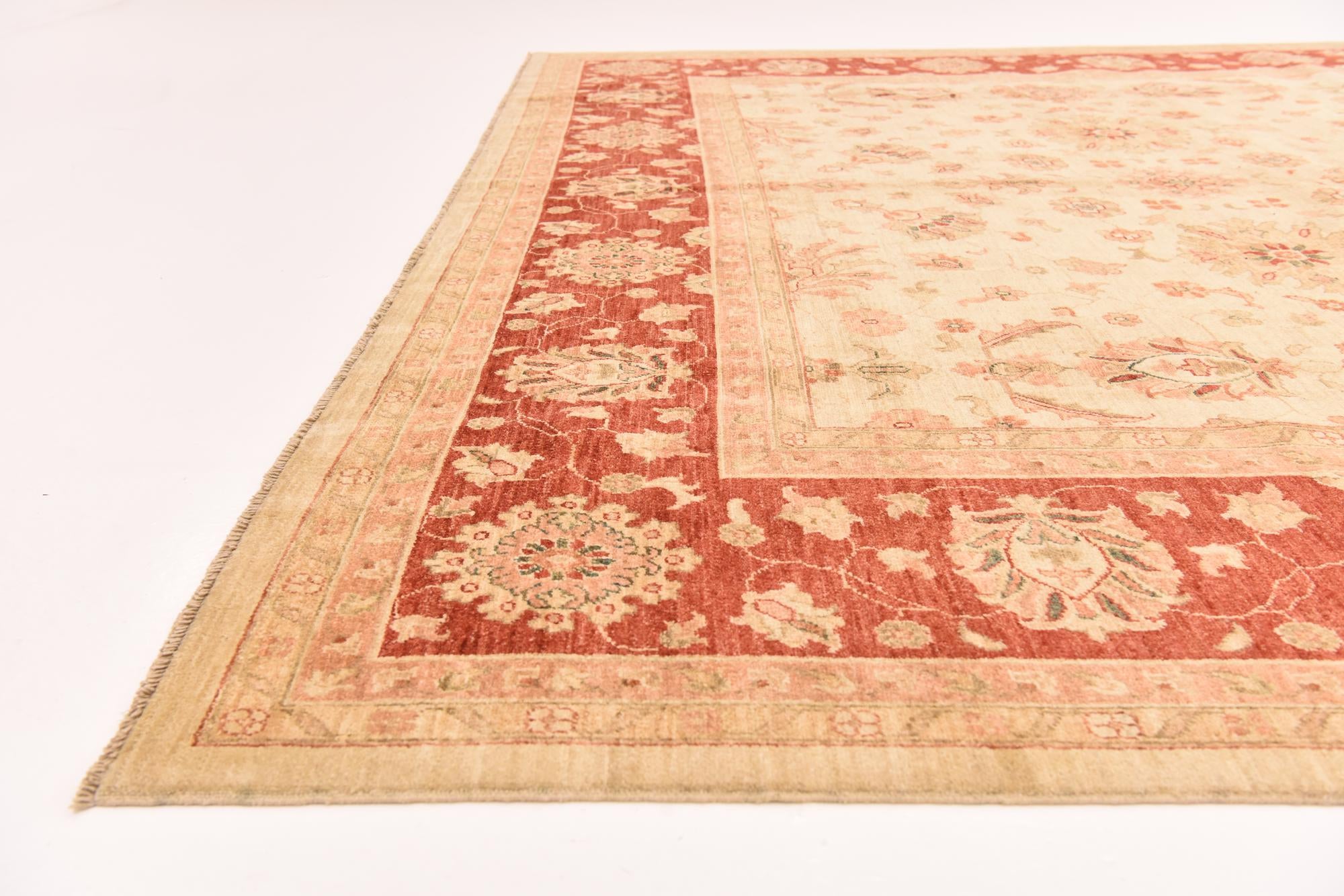9' 9 x 12' 9 Hand Knotted Peshawar Ziegler Rug