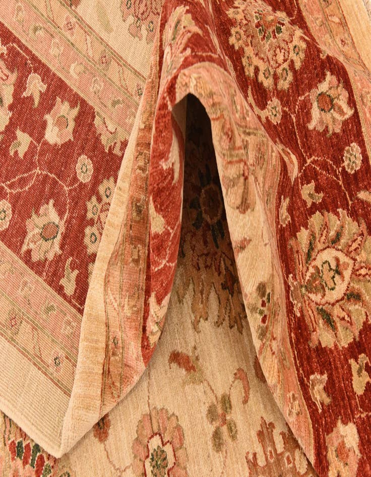 Detail image of 10' 1 x 12' 11  Hand Knotted Peshawar Ziegler Rug