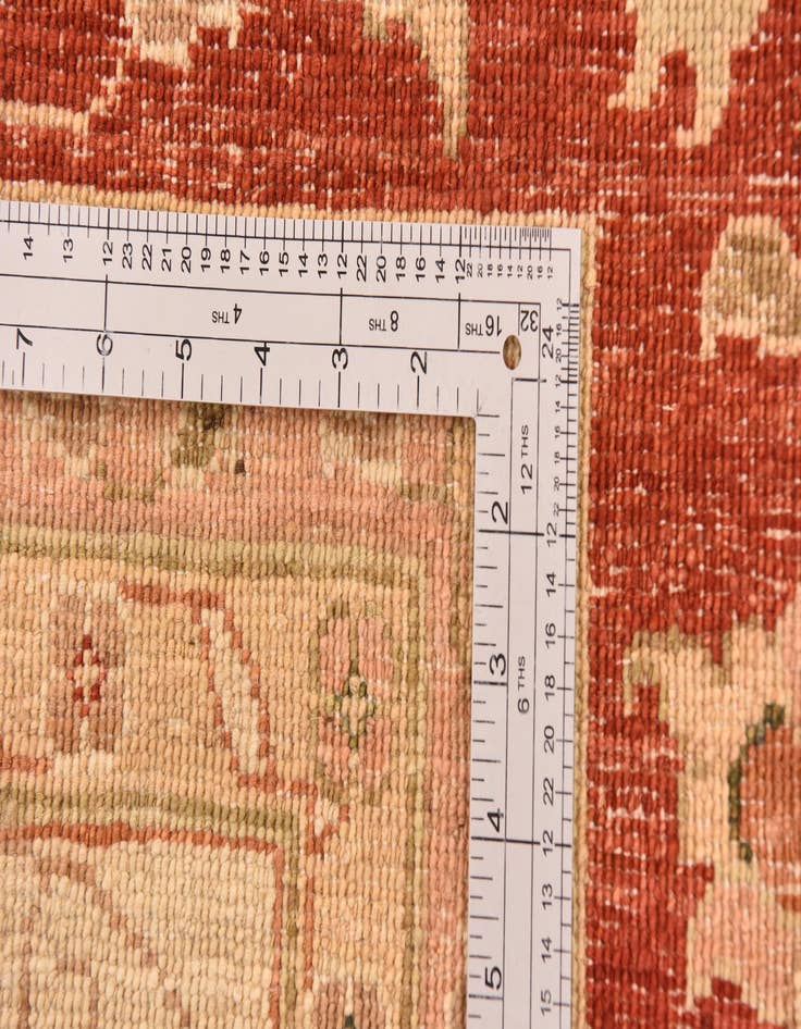 Detail image of 10' 1 x 12' 11  Hand Knotted Peshawar Ziegler Rug