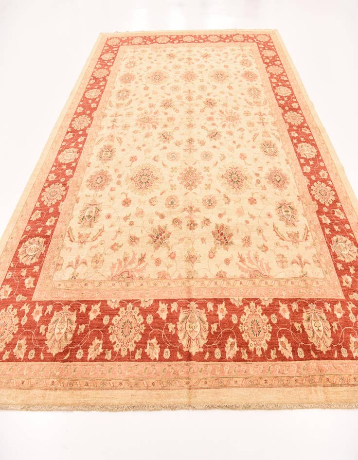 Detail image of 10' 1 x 12' 11  Hand Knotted Peshawar Ziegler Rug