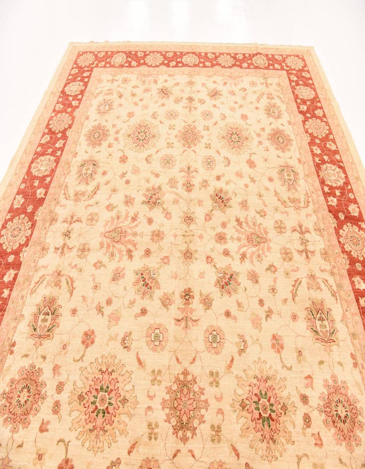 Detail image of 10' 1 x 12' 11  Hand Knotted Peshawar Ziegler Rug