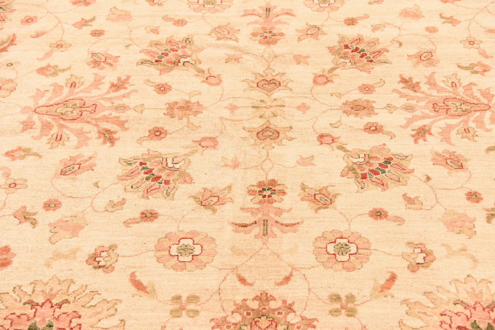 10' 1 x 12' 11 Hand Knotted Peshawar Ziegler Rug