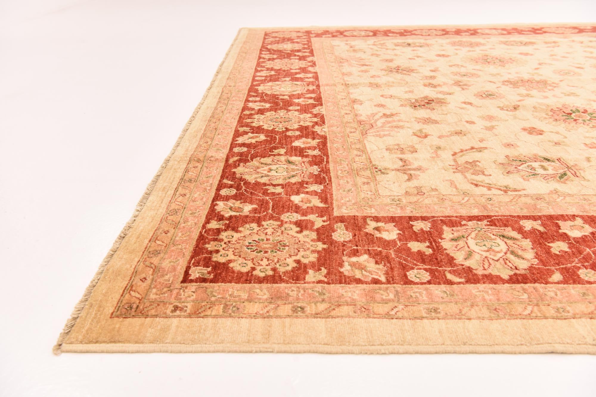 10' 1 x 12' 11 Hand Knotted Peshawar Ziegler Rug