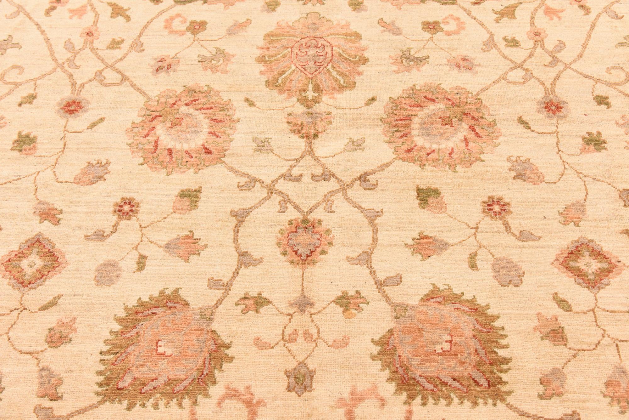 10' x 13' 9 Hand Knotted Peshawar Ziegler Rug