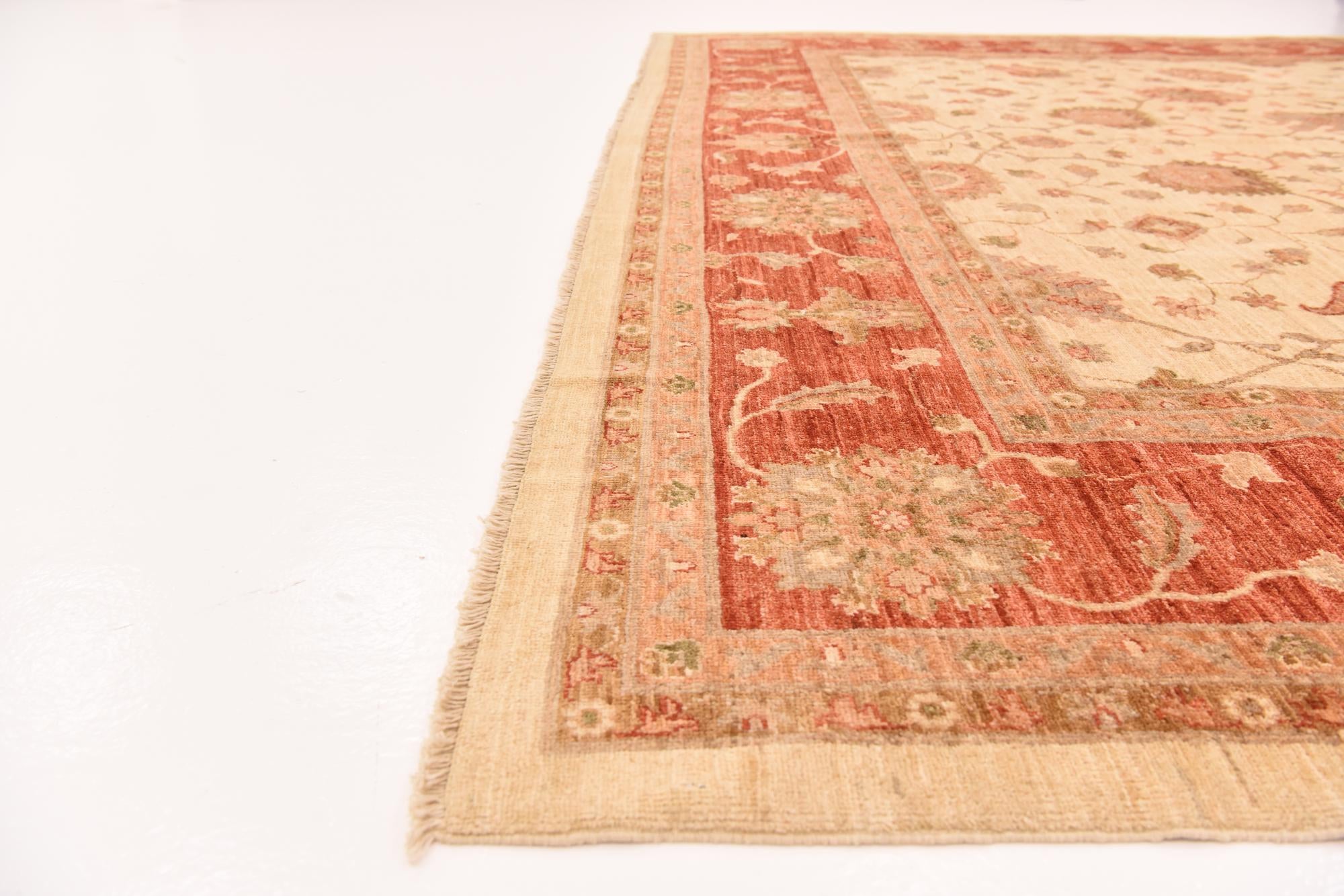 10' x 13' 9 Hand Knotted Peshawar Ziegler Rug