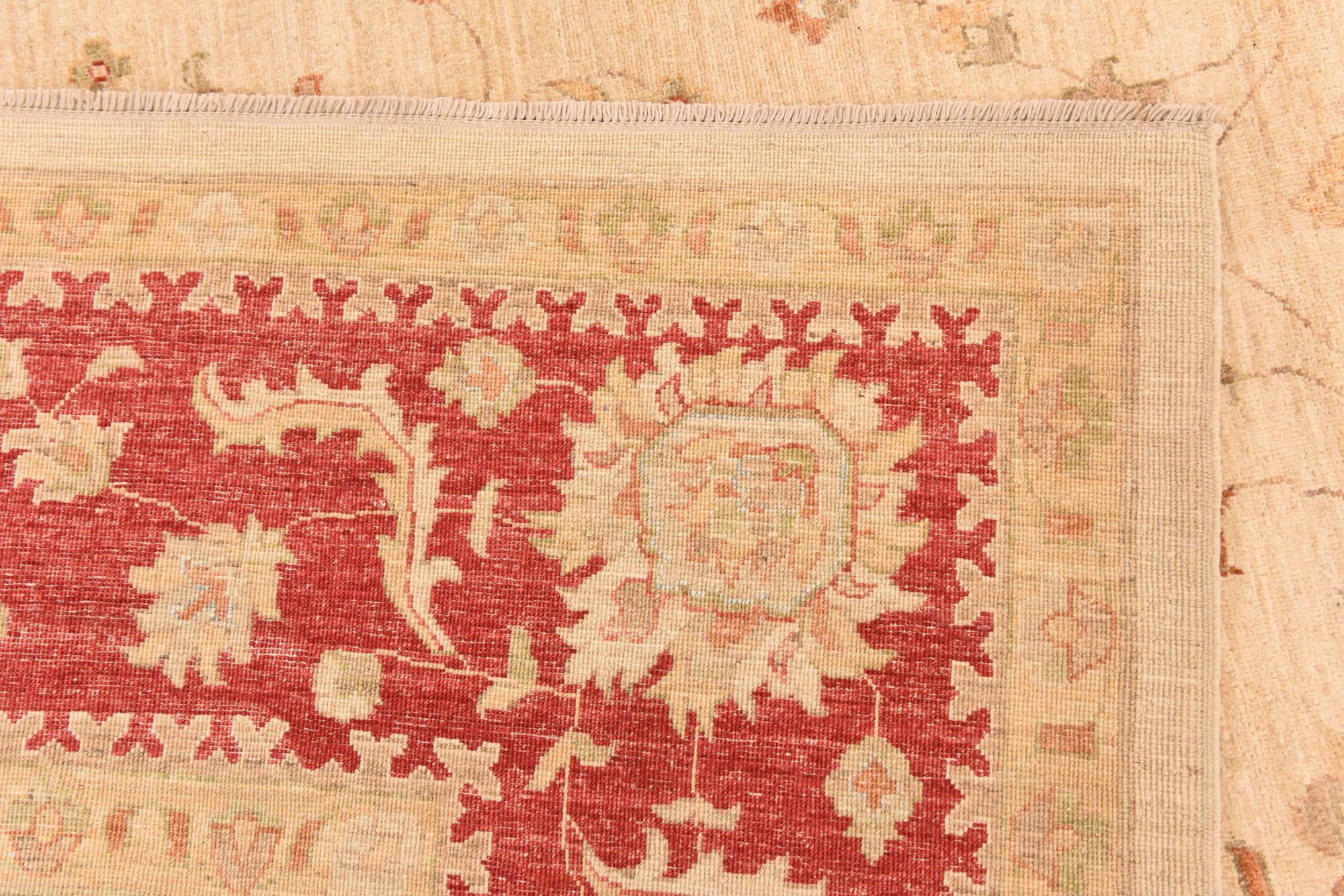 9' 11 x 12' 11 Hand Knotted Peshawar Ziegler Rug