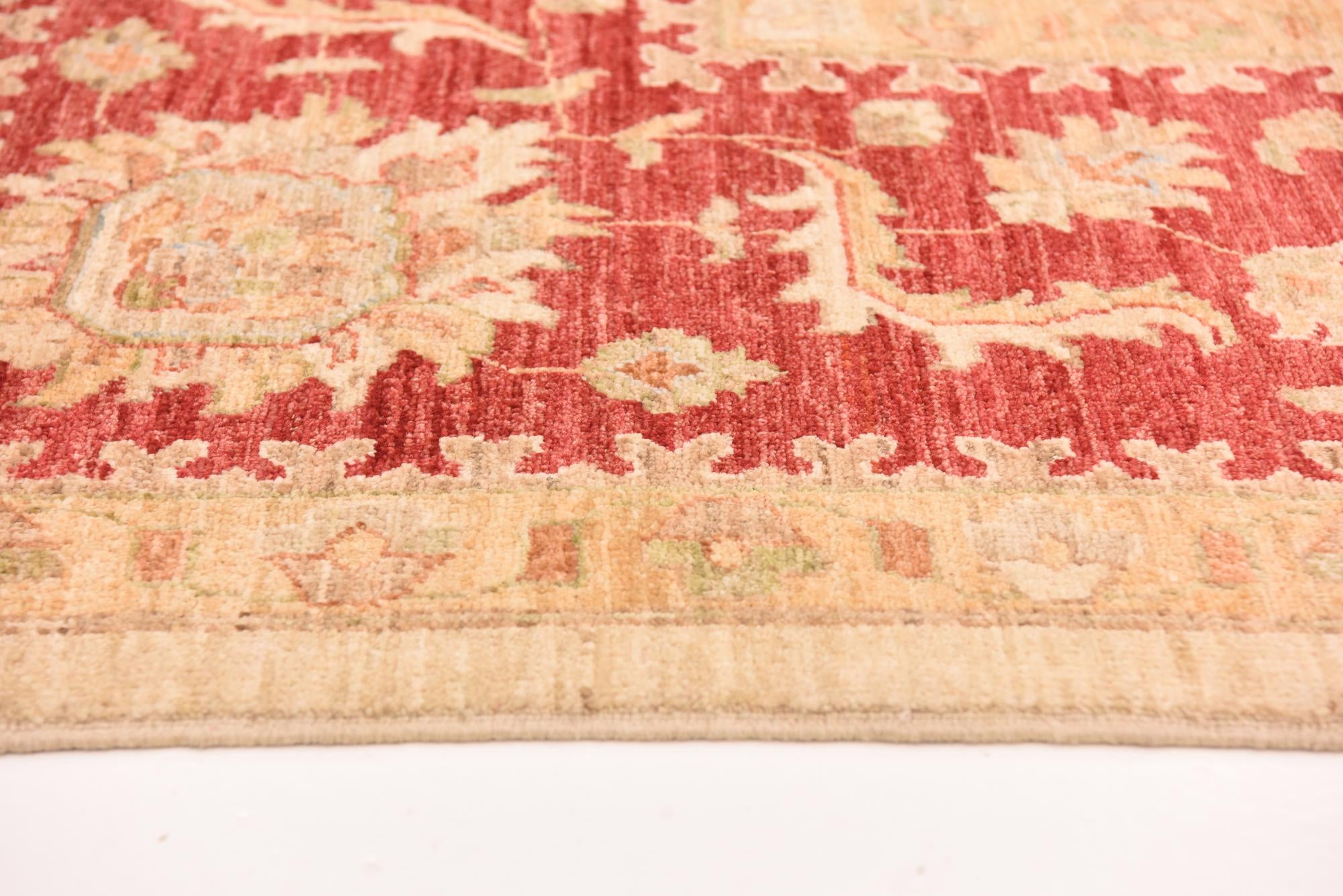 9' 11 x 12' 11 Hand Knotted Peshawar Ziegler Rug