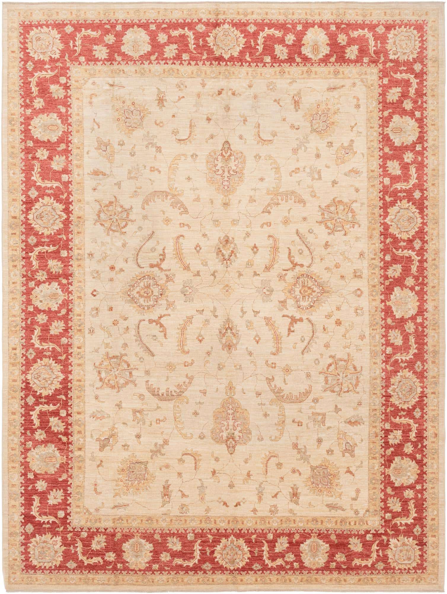 9' 11 x 12' 11 Hand Knotted Peshawar Ziegler Rug