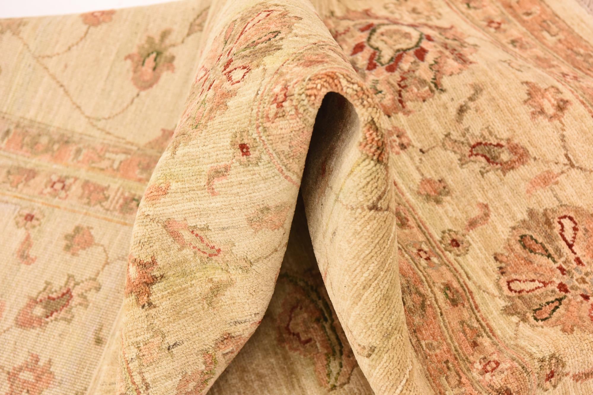 8' 3 x 12' 11 Hand Knotted Peshawar Ziegler Rug