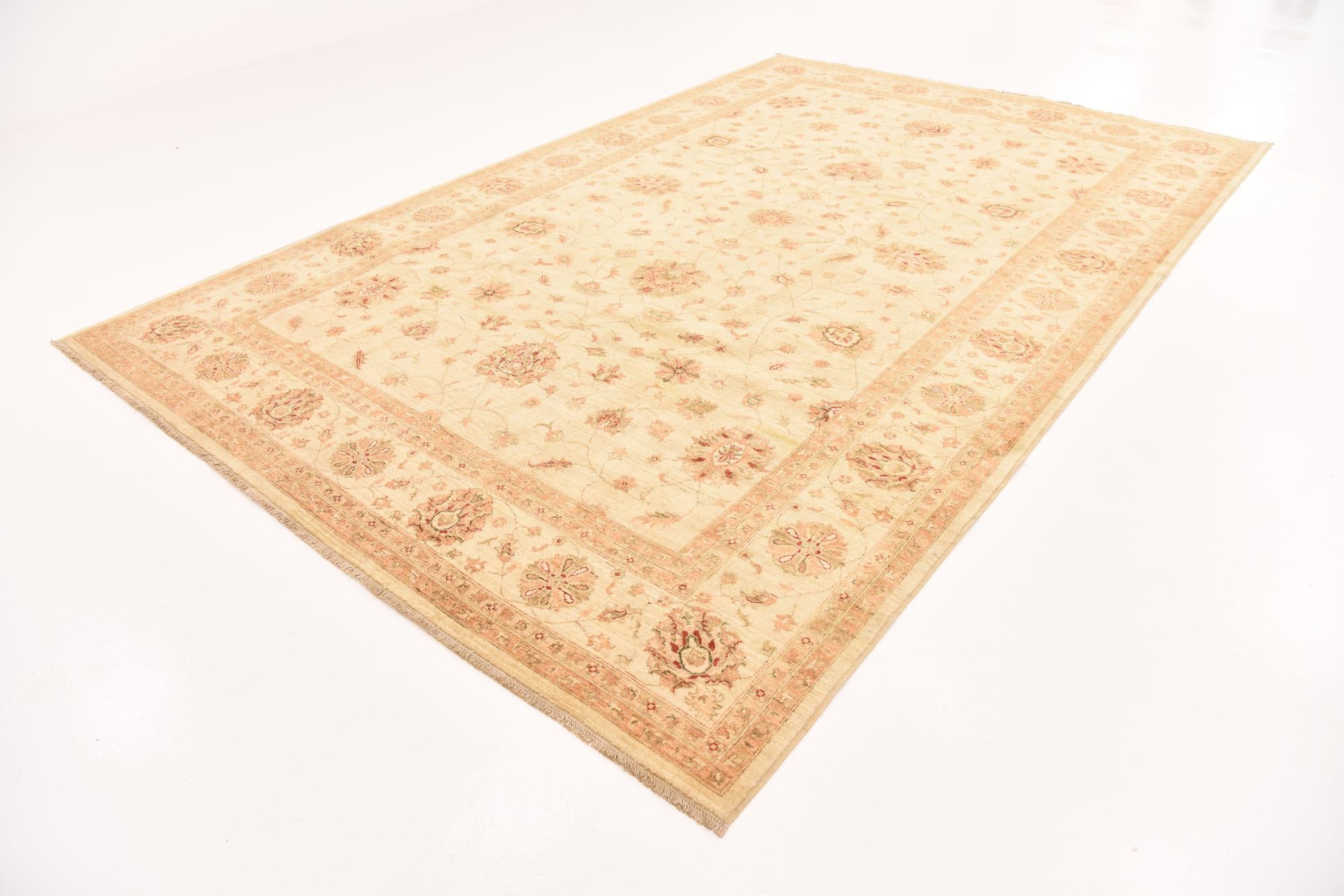 8' 3 x 12' 11 Hand Knotted Peshawar Ziegler Rug