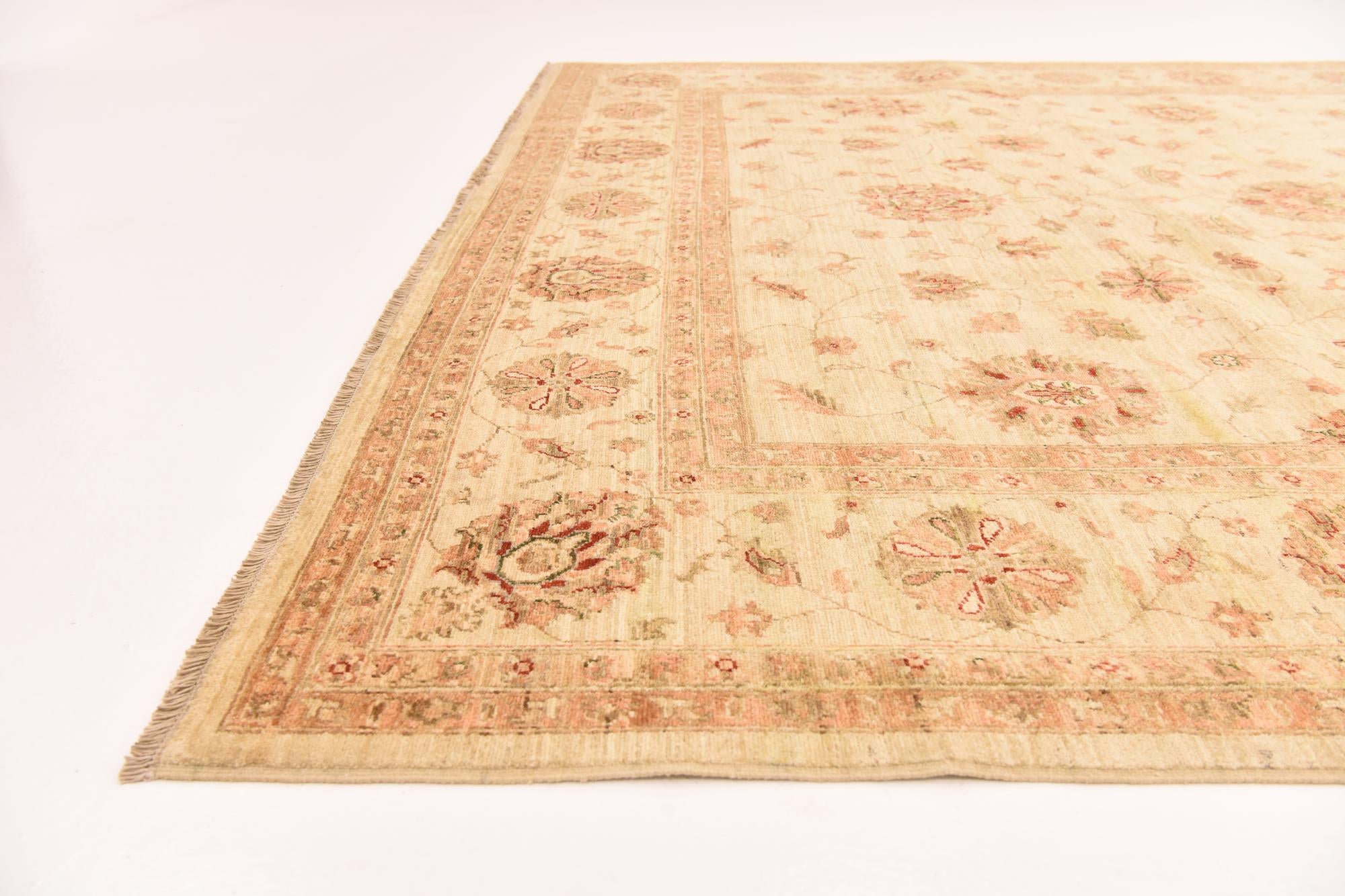 8' 3 x 12' 11 Hand Knotted Peshawar Ziegler Rug
