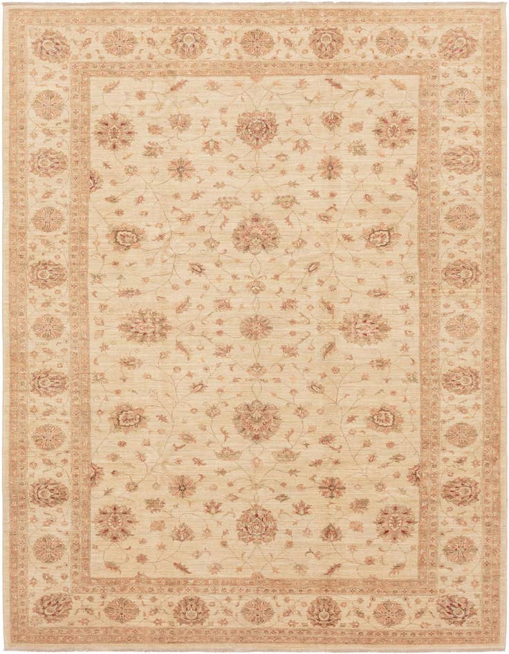 Detail image of 8' 3 x 12' 11 Hand Knotted Peshawar Ziegler Rug