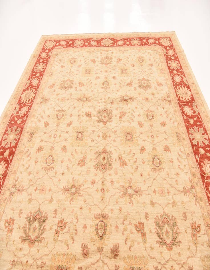 Detail image of 10' x 13' 2 Hand Knotted Peshawar Ziegler Rug
