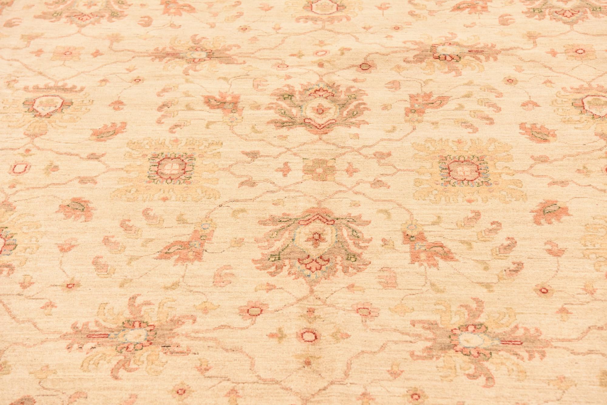 10' x 13' 2 Hand Knotted Peshawar Ziegler Rug