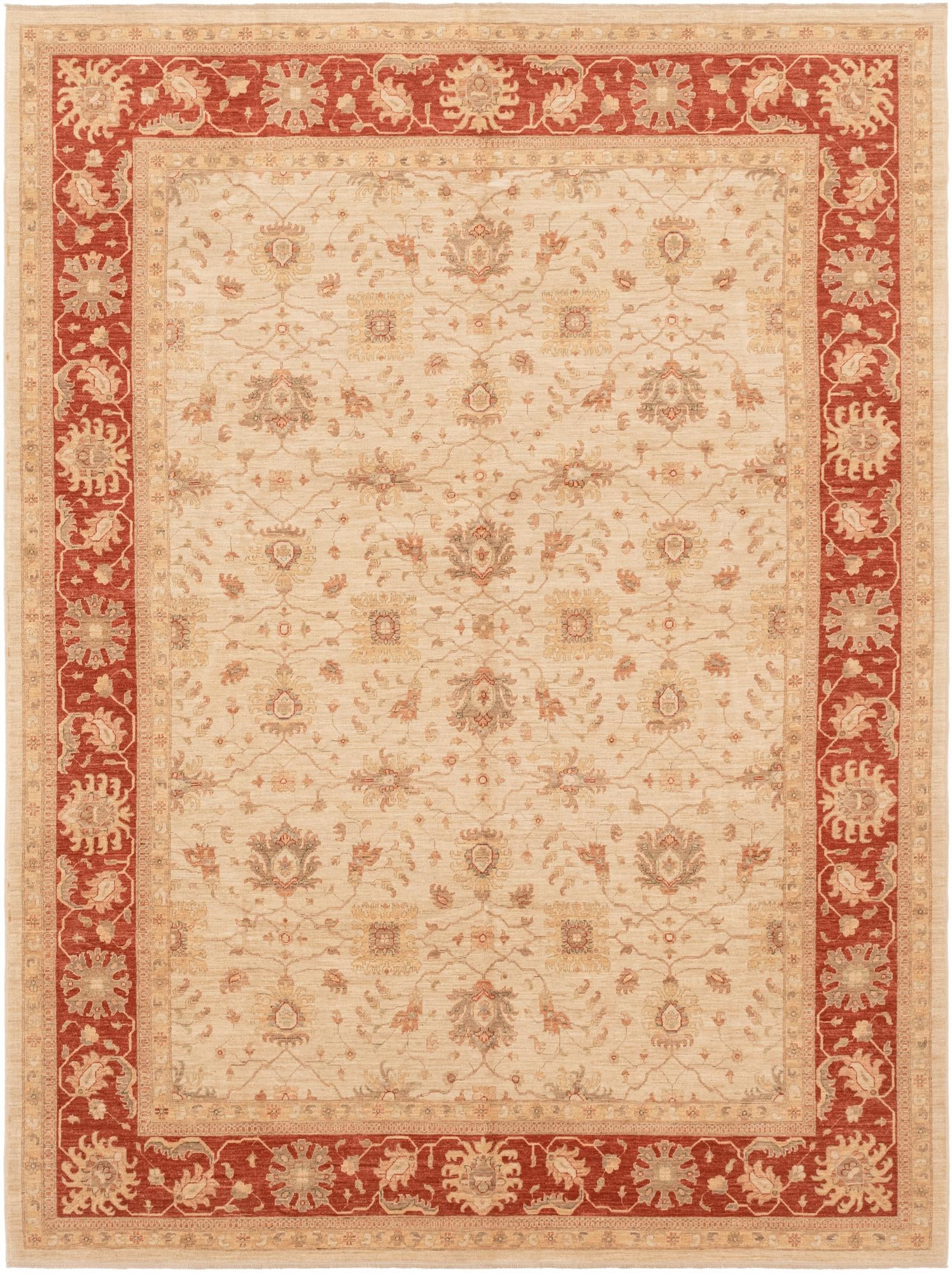 10' x 13' 2 Hand Knotted Peshawar Ziegler Rug